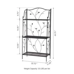 Glitzhome® 3-Tier Black Metal Plant Stand 13 Glitzhome® 3-Tier Black Metal Plant Stand -Michaels Shop D368464S 4
