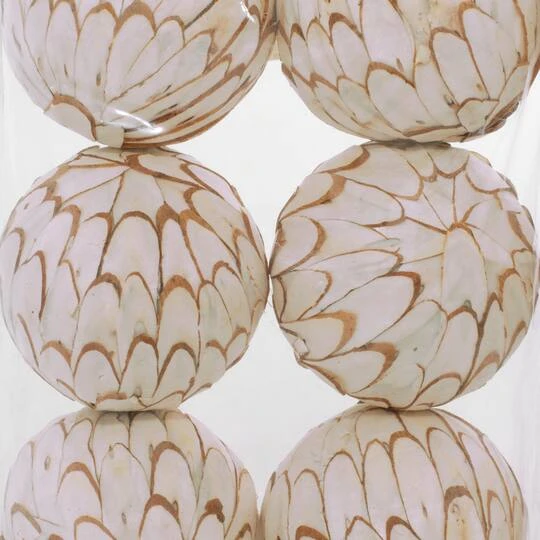 4" Natural Dried Floral Sola Ball Vase Filler Set 4 4" Natural Dried Floral Sola Ball Vase Filler Set - Image 4