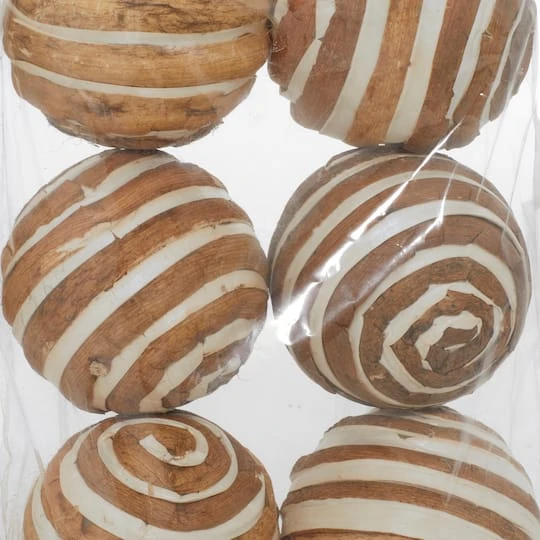 4" Natural Dried Floral Sola Ball Vase Filler Set 5 4" Natural Dried Floral Sola Ball Vase Filler Set - Image 5