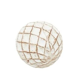 4" Distressed White Ceramic Country Orb Vase Filler Set -Michaels Shop D368558S 4