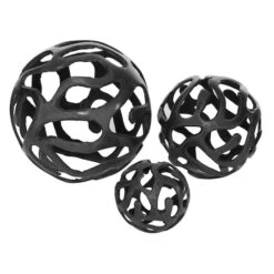 Brass Aluminum Contemporary Decorative Orbs Set 8 Brass Aluminum Contemporary Decorative Orbs Set -Michaels Shop D368839S 2