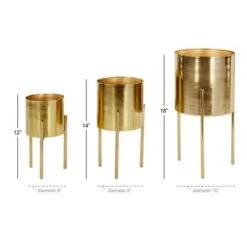 Gold Metal Contemporary Planter Set -Michaels Shop D369886S 6
