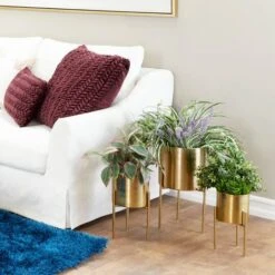 Gold Metal Contemporary Planter Set -Michaels Shop D369886S 7