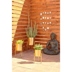 Gold Metal Contemporary Planter Set -Michaels Shop D369886S 9