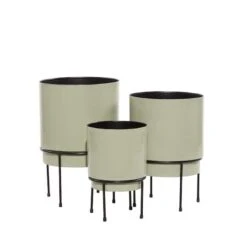 Taupe Metal Contemporary Planter Set 11 Taupe Metal Contemporary Planter Set -Michaels Shop D369907S 3
