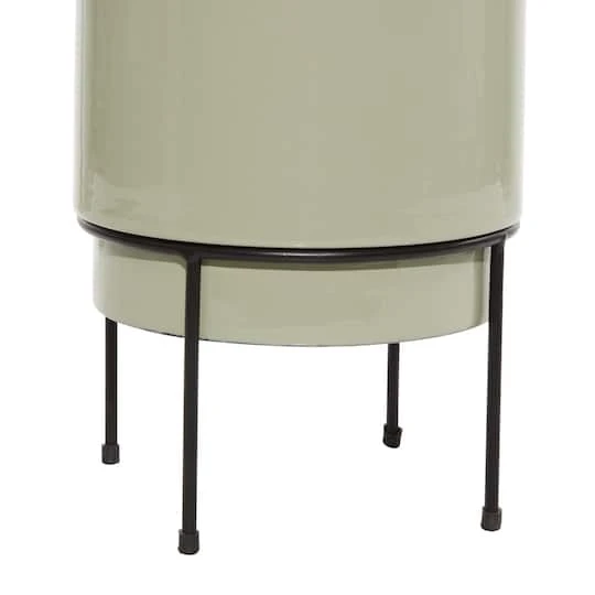 Taupe Metal Contemporary Planter Set 5 Taupe Metal Contemporary Planter Set - Image 5