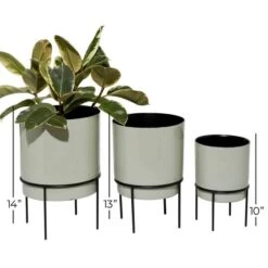 Taupe Metal Contemporary Planter Set 13 Taupe Metal Contemporary Planter Set -Michaels Shop D369907S 7