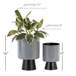 Gray & Black Metal Modern Planter Set -Michaels Shop D369909S 7