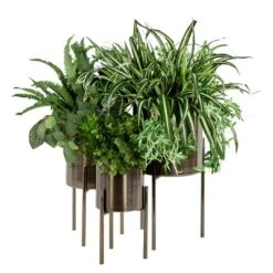 Dark Silver Metal Contemporary Planter Set 10 Dark Silver Metal Contemporary Planter Set -Michaels Shop D369920S 3