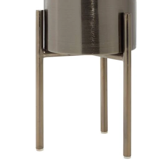 Dark Silver Metal Contemporary Planter Set 5 Dark Silver Metal Contemporary Planter Set - Image 5