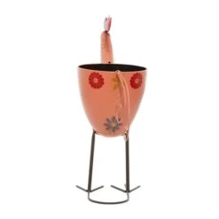 20" Pink Iron Eclectic Rooster Planter -Michaels Shop D369936S 6