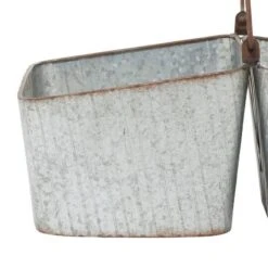 16" Silver Metal Farmhouse 2-Pot Planter 12 16" Silver Metal Farmhouse 2-Pot Planter -Michaels Shop D369939S 5