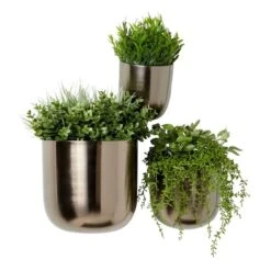 Black Metal Contemporary Hanging Planter Set 9 Black Metal Contemporary Hanging Planter Set -Michaels Shop D369940S 2