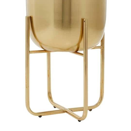 Metal Contemporary Stand Planter Set Gold 5 Metal Contemporary Stand Planter Set Gold - Image 5