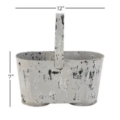 7" White Iron Vintage Planter -Michaels Shop D369961S 6