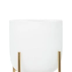 Metal Contemporary Stand Planter Set White -Michaels Shop D369963S 5