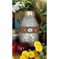 13" Gray Iron Farmhouse Decorative Can -Michaels Shop D372099S 8