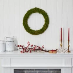 20" Green Moss Wreath 9 20" Green Moss Wreath -Michaels Shop D386408S 4