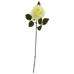 White Artificial Rose Stem, 24ct. -Michaels Shop D386514S 1 1