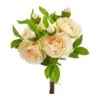 11" Camellia Artificial Flower Bouquet (Set Of 4)