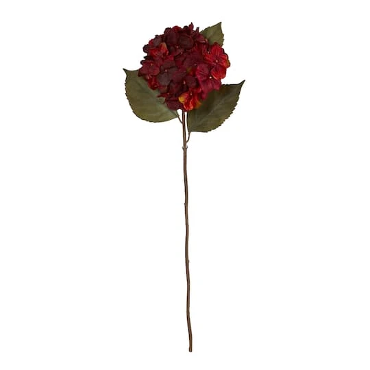 32'' Hydrangea Artificial Flower Stem, 6ct. Burgundy 1 32'' Hydrangea Artificial Flower Stem, 6ct. Burgundy
