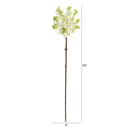 32'' Lilac Artificial Flower Stem, 4ct. White 3 32'' Lilac Artificial Flower Stem, 4ct. White - Image 3