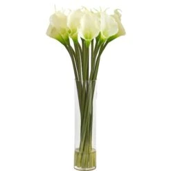 2.3ft. Calla Lily Artificial Arrangement In Clear Container White -Michaels Shop D386935S 1 1