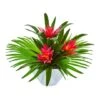 Bromeliad Artificial Arrangement In Oval White Vase