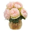 Peony Artificial Arrangement In Decorative Planter