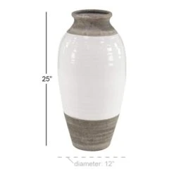 25" Gray Stoneware Coastal Style Vase -Michaels Shop D401589S 3