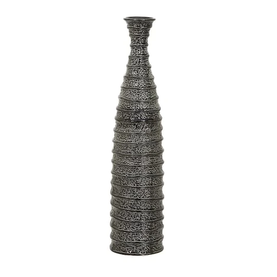24" Black Stoneware Traditional Vase 3 24" Black Stoneware Traditional Vase - Image 3