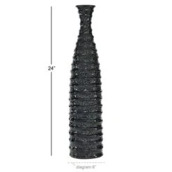 24" Black Stoneware Traditional Vase 16 24" Black Stoneware Traditional Vase -Michaels Shop D401590S 7