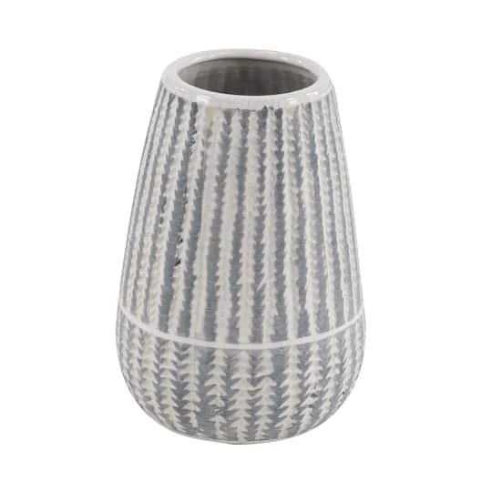 White Stoneware Farmhouse Vase 2 White Stoneware Farmhouse Vase - Image 2