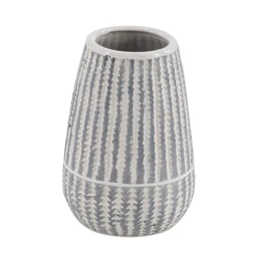 White Stoneware Farmhouse Vase 3 White Stoneware Farmhouse Vase - Image 3