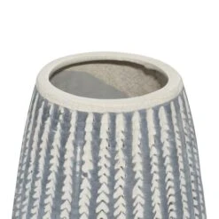 White Stoneware Farmhouse Vase 11 White Stoneware Farmhouse Vase -Michaels Shop D401603S 4