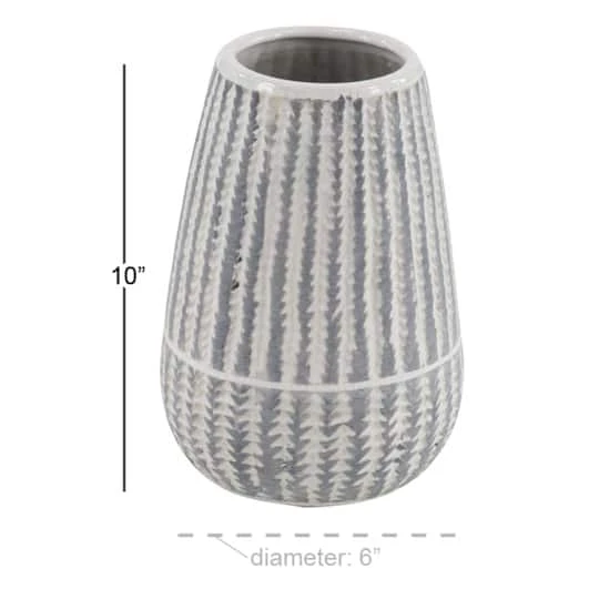 White Stoneware Farmhouse Vase 6 White Stoneware Farmhouse Vase - Image 6