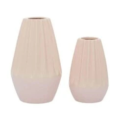 Pink Ceramic Contemporary Vase Set 10 Pink Ceramic Contemporary Vase Set -Michaels Shop D401606S 2