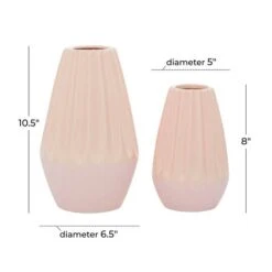 Pink Ceramic Contemporary Vase Set 14 Pink Ceramic Contemporary Vase Set -Michaels Shop D401606S 6