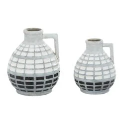 Gray Ceramic Coastal Vase Set -Michaels Shop D401610S 6