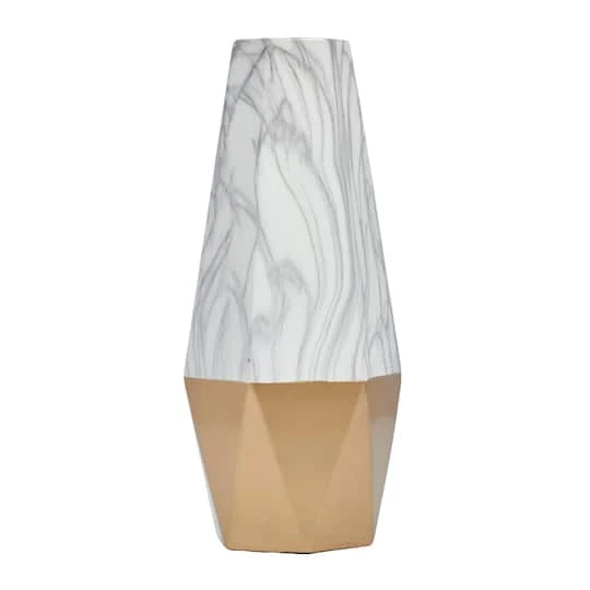 18" Gold Stoneware Contemporary Vase 7 18" Gold Stoneware Contemporary Vase - Image 7