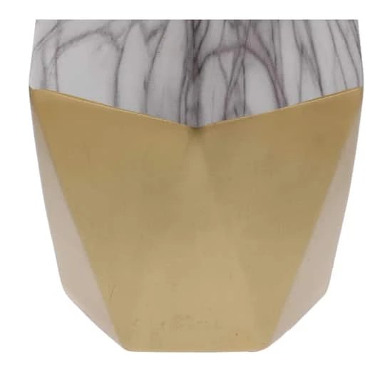 18" Gold Stoneware Contemporary Vase 4 18" Gold Stoneware Contemporary Vase - Image 4