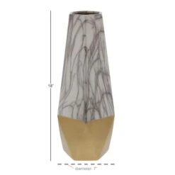 18" Gold Stoneware Contemporary Vase 12 18" Gold Stoneware Contemporary Vase -Michaels Shop D401614S 5