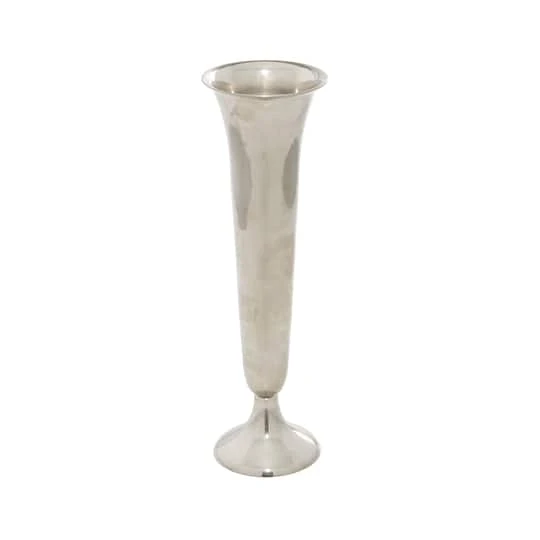 14" Silver Aluminum Traditional Vase 3 14" Silver Aluminum Traditional Vase - Image 3