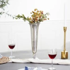 14" Silver Aluminum Traditional Vase 14 14" Silver Aluminum Traditional Vase -Michaels Shop D404774S 6