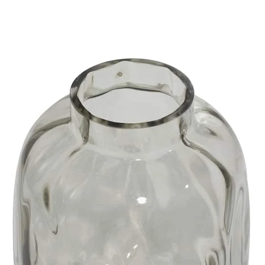 11" Gray Glass Coastal Vase 5 11" Gray Glass Coastal Vase - Image 5