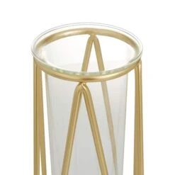 CosmoLiving By Cosmopolitan 9" Gold Modern Iron Vase Set 14 CosmoLiving By Cosmopolitan 9" Gold Modern Iron Vase Set -Michaels Shop D405031S 4