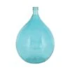 22" Turquoise Coastal Glass Vase
