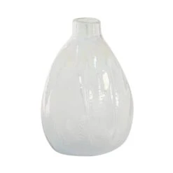 16" White Contemporary Glass Vase -Michaels Shop D405041S 2
