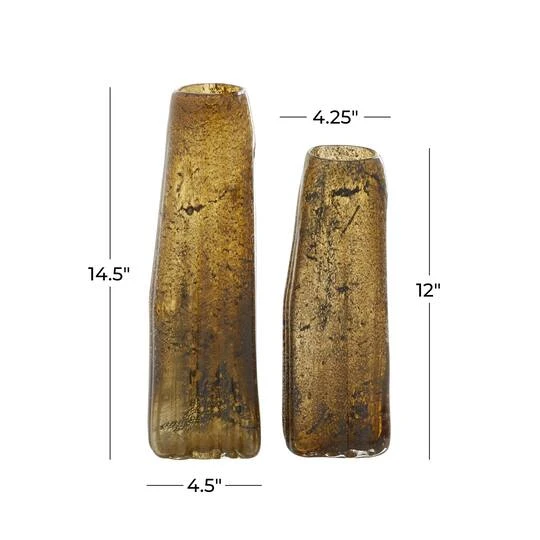 Brown Contemporary Glass Vase Set 8 Brown Contemporary Glass Vase Set - Image 8