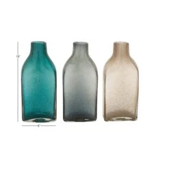 CosmoLiving By Cosmopolitan Multi Colored Coastal Glass Vase Set -Michaels Shop D405048S 8